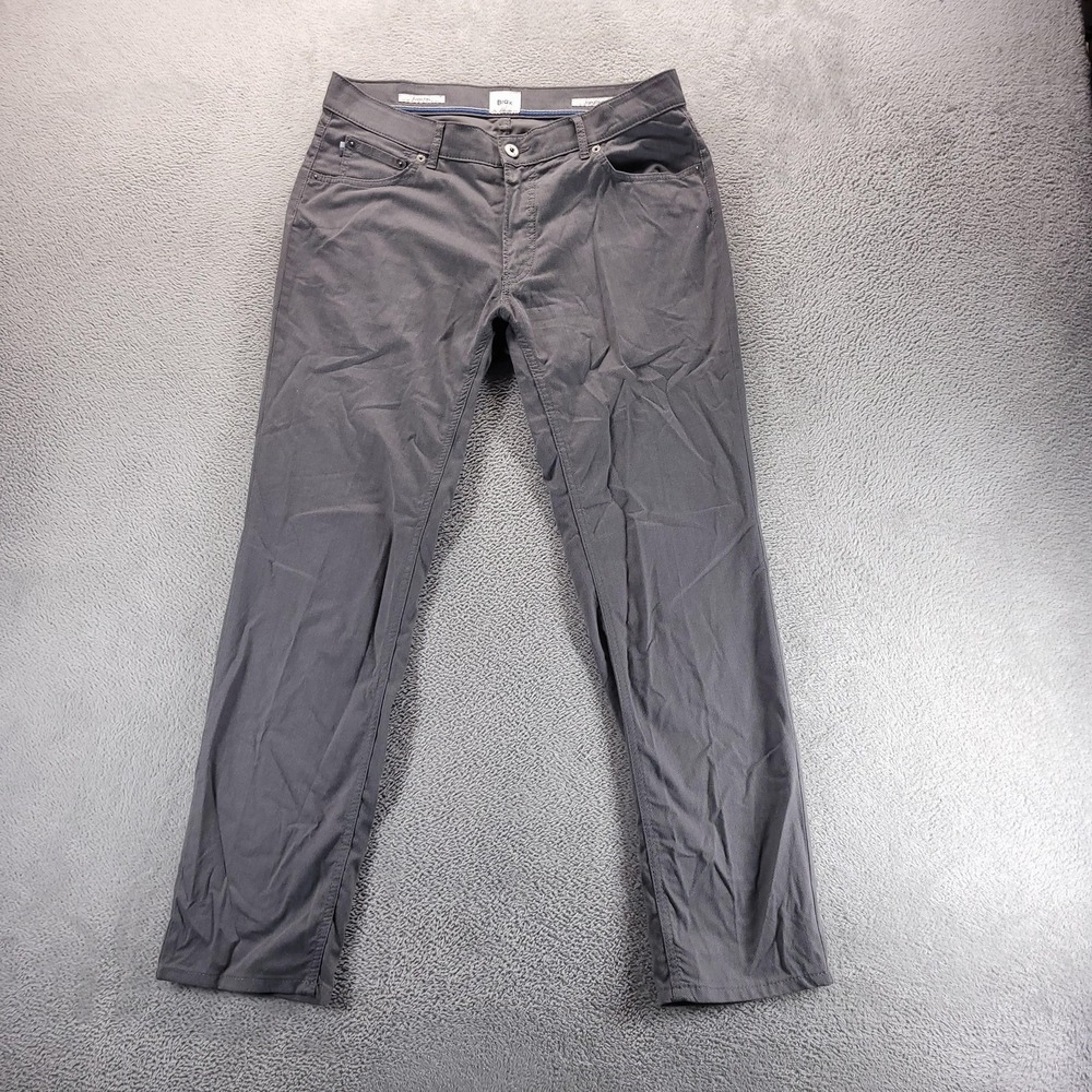 BRAX Pants Mens 35x30 Gray Chuck Fusion Flex Chino Straight Stretch 87-1558/06